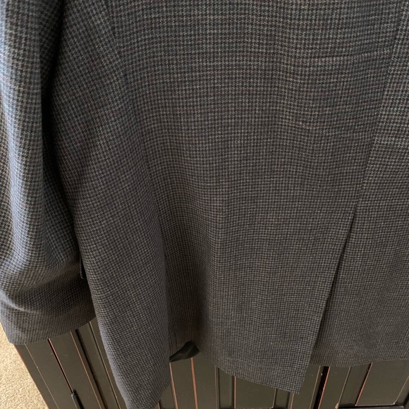 Ralph Lauren 42L Gray Houndstooth Wool Sport Coat Vtg 90s Union Made Teamster - Picture 9 of 10